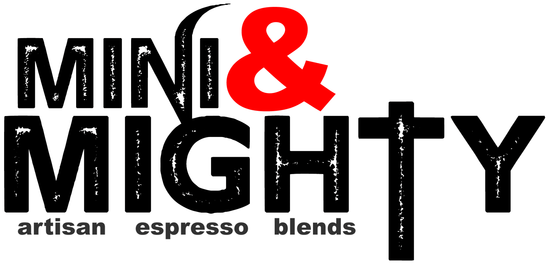 Mini & Mighty Espresso logo – bold, modern branding for specialty coffee, training, and equipment services