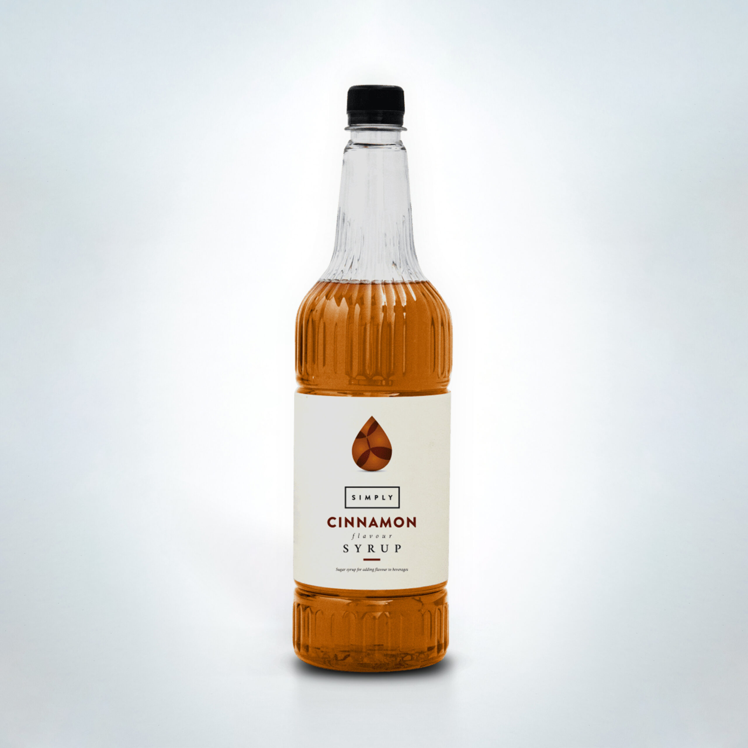Simply Cinnamon Syrup 1 Litre bottle. A warm and aromatic syrup with classic cinnamon spice—perfect for flavouring lattes, mochas, and seasonal hot drinks in cafés, restaurants, and hospitality venues
