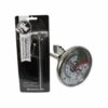 Rhino Coffee Gear Professional Milk Thermometer with clip—dial-style stainless steel thermometer designed for precise milk temperature control in barista and café settings; includes retail packaging and long 7” probe