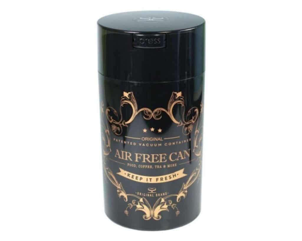 Airtight coffee storage jar, designed to keep coffee beans fresh by sealing out air and moisture, perfect for maintaining optimal coffee flavor
