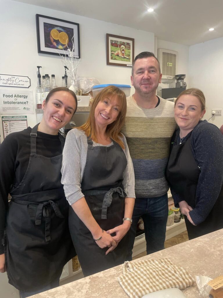 Three female staff from Mirrie Dancer (St Anne's) with Mark from Mini & Mighty, after an enjoyable training session
