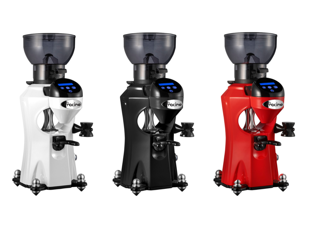 Fracino Iconic Tronic Coffee Grinder. A high-performance espresso grinder with advanced features, perfect for specialty cafés and professional barista environments requiring consistent grind quality