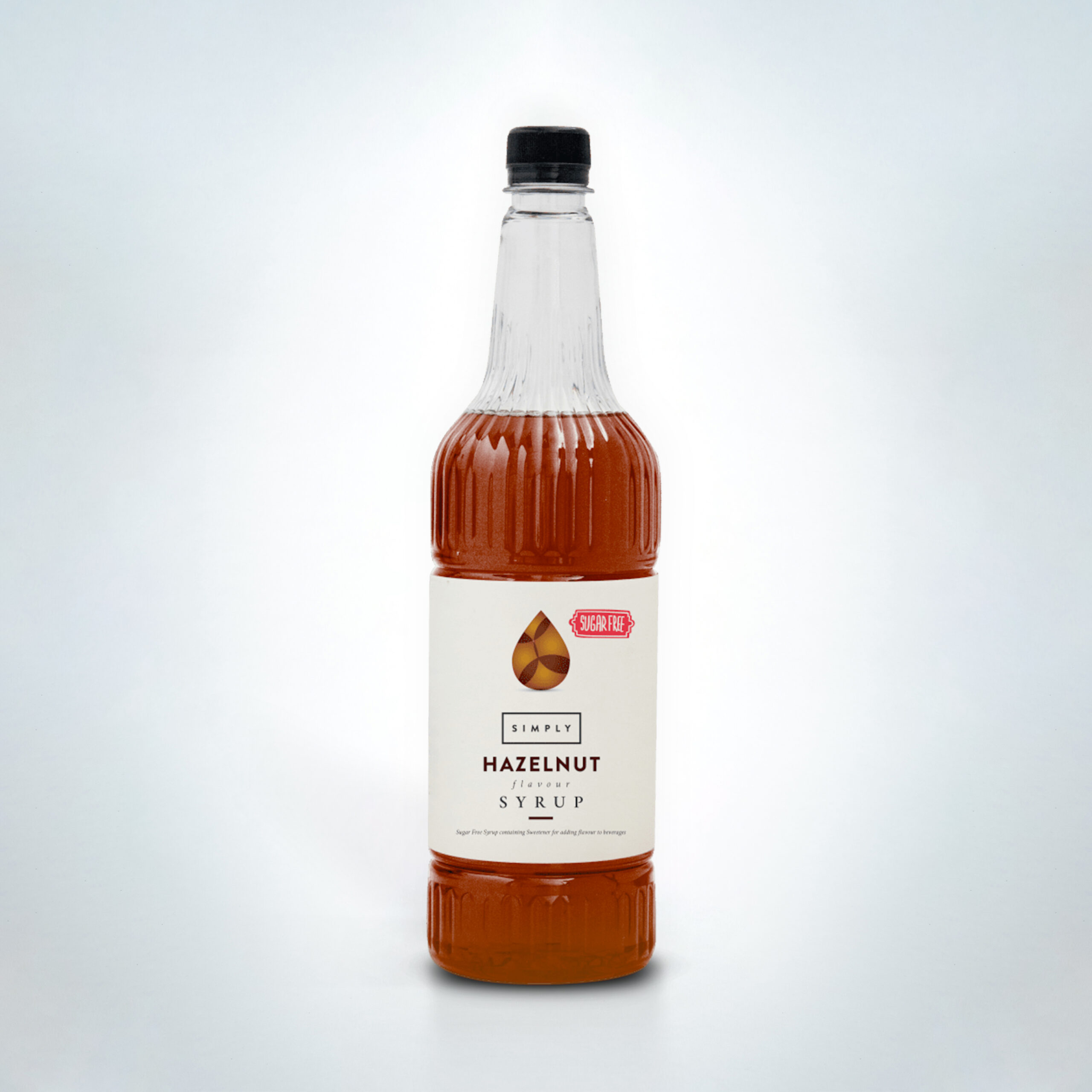 Simply 1 Litre Sugar-Free Hazelnut Syrup in a barista-style bottle. A rich, calorie-free hazelnut flavouring ideal for enhancing lattes, mochas, and hot drinks in cafés, restaurants, and coffee bars