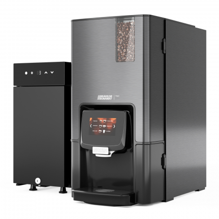 Bravilor Sego bean-to-cup coffee machine with fresh milk system, designed for premium coffee service in high-demand commercial environments