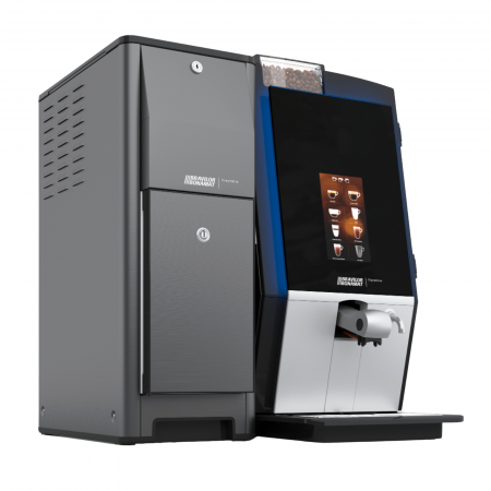 Bravilor Esprecious coffee machine with fresh milk module, designed for premium espresso-based drinks in high-demand commercial environments